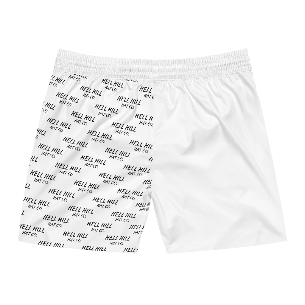 Men's Mid-Length Swim Shorts (White)