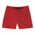 Men's Mid-Length Swim Shorts (Red)