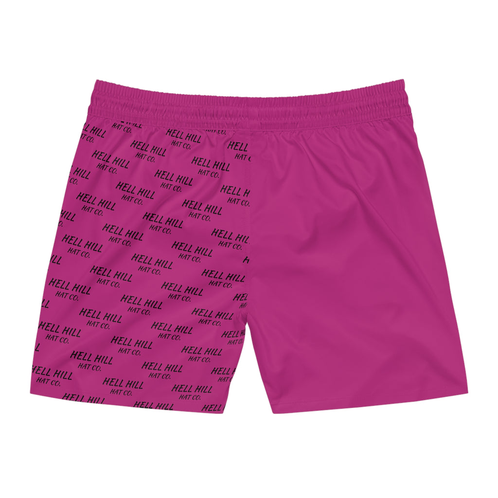 Men's Mid-Length Swim Shorts (Pink)