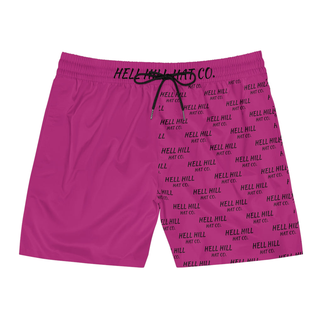 Men's Mid-Length Swim Shorts (Pink)