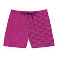 Men's Mid-Length Swim Shorts (Pink)