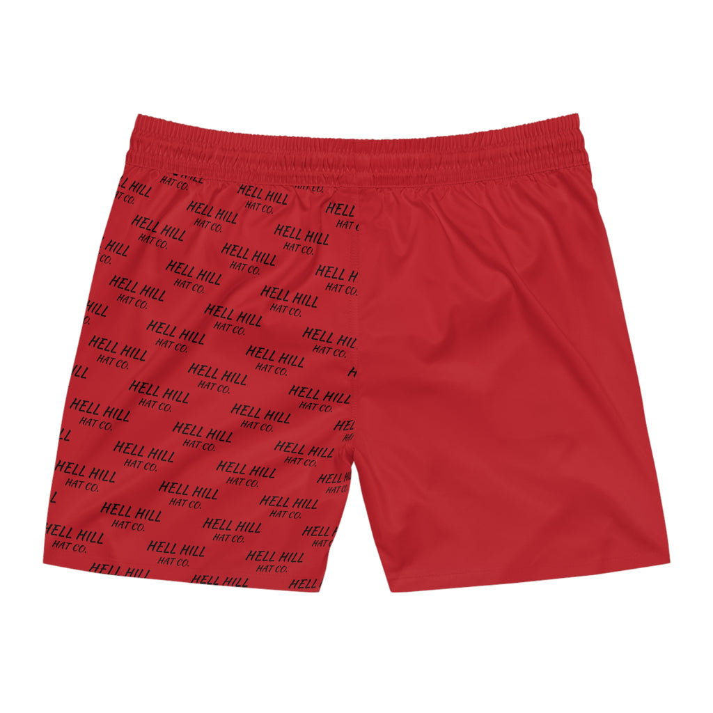 Men's Mid-Length Swim Shorts (Red)